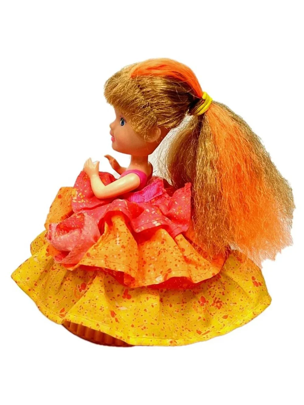 Vintage Tropical Treat Coral Splash Doll Tonka Toy Orange Pink Yellow